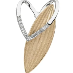 Anhänger 16,1x27,9mm aus 585 Gold Gelbgold bicolor 13 Brillanten 0,09ct