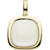 Anhänger 9,8x14,9mm aus 585 Gold Gelbgold mit Opal creme-weiß mit Schimmer