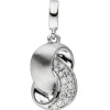 Anhänger 7,4x12,3mm aus 585 Gold Weißgold mit 14 Diamanten 0,08 Ct
