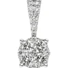 Anhänger 6,4x13,9mm aus 585 Gold Weißgold mit 18 Diamanten 0,36 Ct