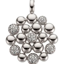 Anhänger 22,3x29,2mm aus 585 Gold Weißgold mit 42 Diamanten 0,31ct