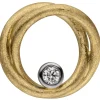 Anhänger 15,9x15,2mm aus 2 Kreisen 585 Gold Gelbgold Diamant 0,07 Ct rund