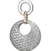 Anhänger 19,4x30,7mm aus 925 Silber bicolor vergoldet mit 80 Zirkonia Damen