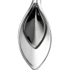 Anhänger 16x34,2mm aus 925 Silber Blatt bicolor & schwarz teilrhodiniert