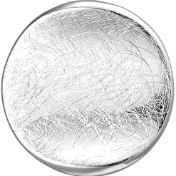Anhänger 19,6x20,1mm aus 925 Silber eismatt gewölbt rund Halsschmuck rhodiniert