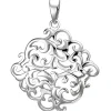 Anhänger 22,7x23,7mm aus 925 Silber mit Ornament Silberanhänger rhodiniert