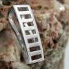Anhänger 23x8mm aus 925 Silber Viereck rhodiniert Silberanhänger Damen