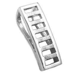 Anhänger 23x8mm aus 925 Silber Viereck rhodiniert Silberanhänger Damen
