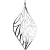 Anhänger 19,9x44,5mm Blatt Blättchen Silhouette aus 925 Silber rhodiniert Damen