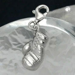 Anhänger 15x10mm Boxhandschuh Einhänger Charm aus 925 Silber rhodiniert Damen