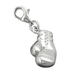 Anhänger 15x10mm Boxhandschuh Einhänger Charm aus 925 Silber rhodiniert Damen