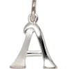 Anhänger 12,8x15mm Buchstabe A aus 925 Silber glänzend teilmattiert Unisex