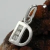 Anhänger 10x7mm Buchstabe D mit Zirkonia aus echtem 925 Silber Damen