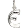 Anhänger 8,2x14,9mm Buchstabe E aus 925 Silber glänzend teilmattiert Unisex