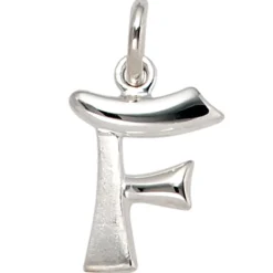 Anhänger 10,5x15,1mm Buchstabe F aus 925 Silber glänzend teilmattiert Unisex