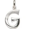 Anhänger 10x15,2mm Buchstabe G aus 925 Silber glänzend teilmattiert Unisex