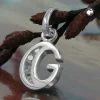 Anhänger 10x7mm Buchstabe G mit Zirkonia aus echtem 925 Silber Damen