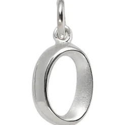 Anhänger 9x15,1mm Buchstabe O aus echtem 925 Silber glänzend teilmattiert Unisex