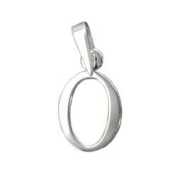 Anhänger 12x8mm Buchstabe O aus 925 Silber Sterlingsilber Damen Silberanhänger