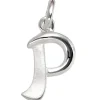Anhänger 8,8x15,2mm Buchstabe P aus 925 Silber glänzend teilmattiert Unisex