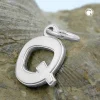 Anhänger 12x10mm Buchstabe Q aus 925 Sterling Silber Kettenanhänger für Damen