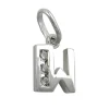 Anhänger 10x7mm Buchstabe W mit Zirkonia aus echtem 925 Silber Damen