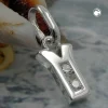 Anhänger 10x5mm Buchstabe Y mit Zirkonia aus echtem 925 Silber Damen