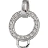 Anhänger 17x27mm Carrier Träger Einhänger Charms mit Zirkonia rundum 925 Silber