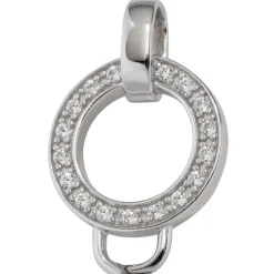 Anhänger 17x27mm Carrier Träger Einhänger Charms mit Zirkonia rundum 925 Silber