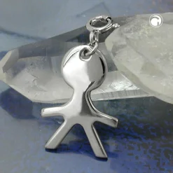 Anhänger 19x13mm Charm Einhänger Junge aus 925 Silber glänzend Damen