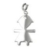 Anhänger 20x14mm Charm Einhänger Mädchen 925 Silber glänzend Damen