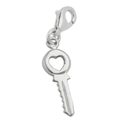 Anhänger 20,5x7mm Charm Einhänger Schlüssel aus 925 Silber Damen Silberanhänger