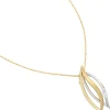 Anhänger 10,3x24,9mm Diamant 0.05Ct W/SI 585 Gold Gelbgold Weißgold spitzoval