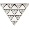 Anhänger 20x15,3mm Dreieck mit Muster aus Dreiecken Zirkonia 925 Silber