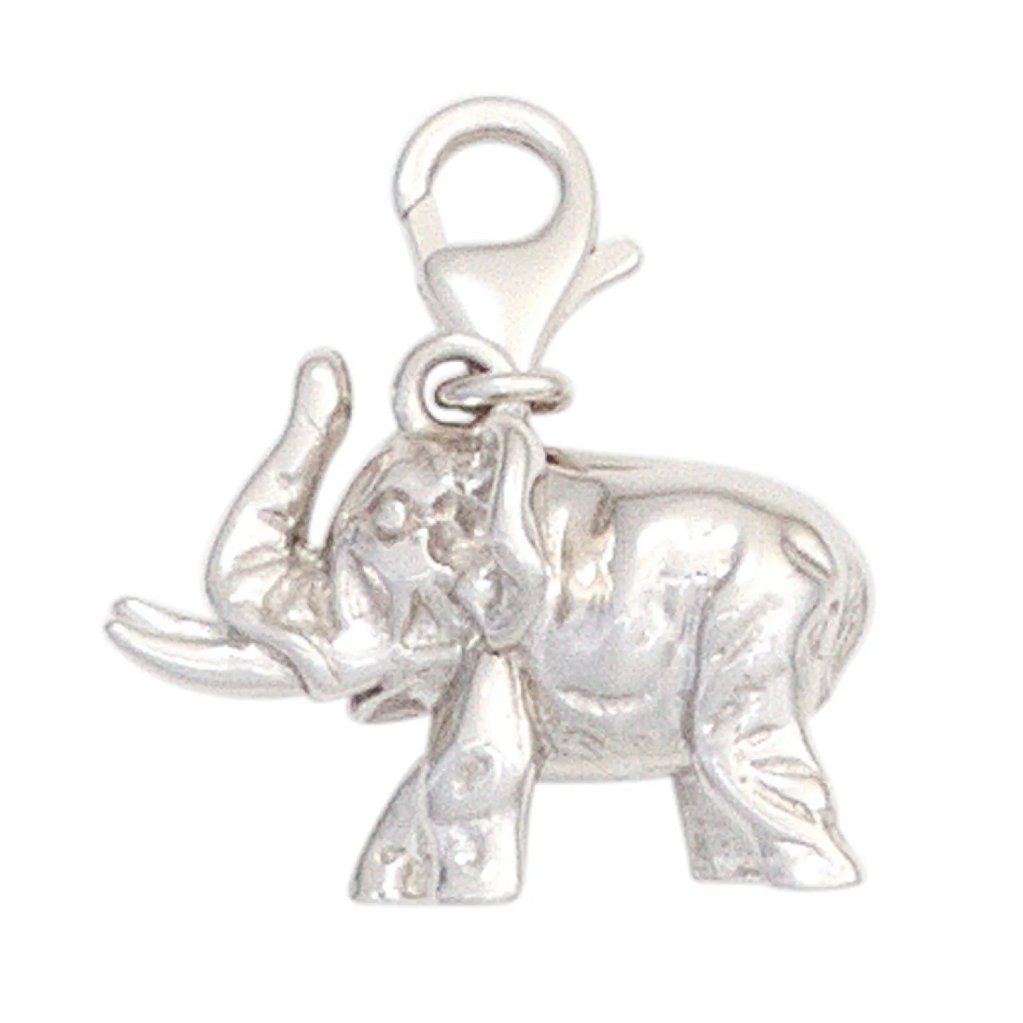 Anhänger 18,5x23,2mm Einhänger Charm Elefant aus 925 Echt Silber Damen