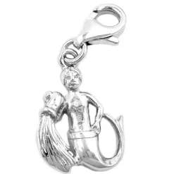 Anhänger 16x12mm Einhänger Charm Sternzeichen Wassermann 925 Silber Damen