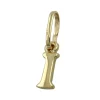 Anhänger 8x3mm Einhänger I Goldbuchstabe Buchstabe aus 375 Gold Gelbgold