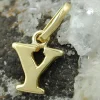 Anhänger 8x6mm Einhänger Y Goldbuchstabe Buchstabe aus 375 Gold Gelbgold