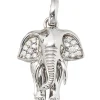 Anhänger 19,9x25,3mm Elefant mit Zirkonia 925 Echt Silber Sterlingsilber Damen