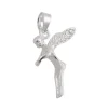 Anhänger 18x12mm Elfe aus 925 Silber Kettenanhänger Halsschmuck Damen