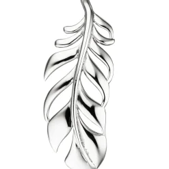 Anhänger 12,5x31,9mm Feder aus 925 Silber glänzend Halsschmuck Damen
