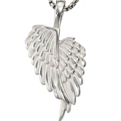 Anhänger 18,6x37,8mm Flügel Engelsflügel aus 925 Silber Halsschmuck für Damen