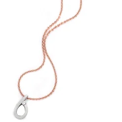 Anhänger 8,4x15,4mm 6-Form mit Diamant Brillant 0,08 Ct 950 Platin edel