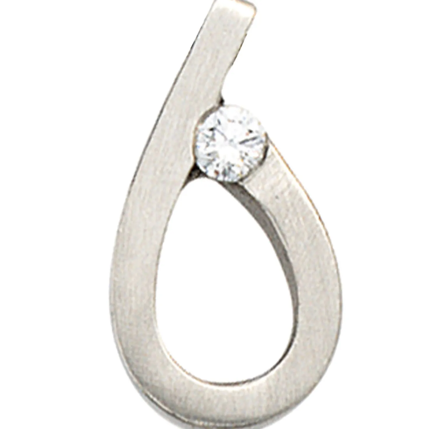 Anhänger 8,4x15,4mm 6-Form mit Diamant Brillant 0,08 Ct 950 Platin edel