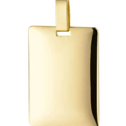 Anhänger 17,2x24,3mm Gravurplatte Viereck aus 585 Gold Gelbgold massiv