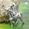 Anhänger 18x15mm Halsschmuck für Kinder Einhorn mit weißen Zirkonia 925 Silber