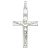 Anhänger 19,1x31,2mm Halsschmuck Kreuz 925 Silber Sterlingsilber teilmattiert