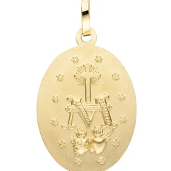 Anhänger 14,2x21,2mm Heilige Maria Milagrosa aus 333 Gold Gelbgold oval