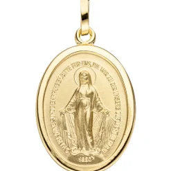 Anhänger 14,2x21,2mm Heilige Maria Milagrosa aus 333 Gold Gelbgold oval