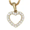 Anhänger 14,4x14,7mm Herz mit 18 Diamanten 0.5Ct 585 Gold Gelbgold